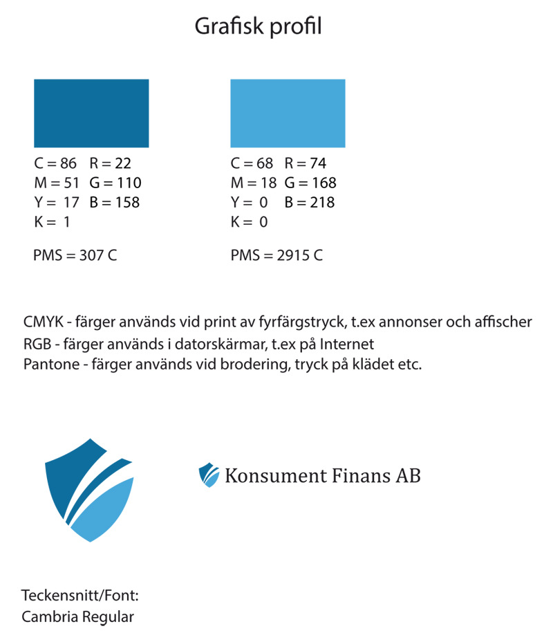 kommunikationsbyrån PR 4u har tagit fram denna grafiska profilen